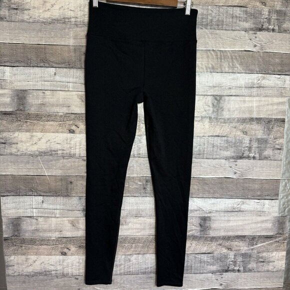 Assets By Spanx Leggings Women Large Faux Leather Black Pants Pull On Slimming - Picture 2 of 8